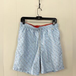 Lands End novelty print bird swim shorts swim trunks size M (32-34)